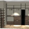Гардеробная система Vitra Black на металлических стойках — гардеробная на стойках — ракурс 7, гардеробная на заказ