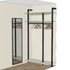 Гардеробная система Vitra Black на металлических стойках с белым ЛДСП Egger — гардеробные системы — ракурс 6, гардеробная на заказ