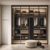 Гардеробная система Vitra Black на металлических стойках — сгенерированное изображение 1