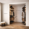 Гардеробная система Vitra Black на металлических стойках — гардеробные системы — основной вид, гардеробная на заказ