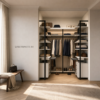 Гардеробная система Vitra Black с металлическими стойками и ЛДСП Egger, основной вид