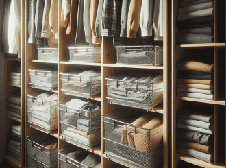 Организуйте свою гардеробную с помощью сетчатых выдвижных корзин: удобство и функциональность в одном!