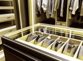 Идеальное место для хранения наручных часов в гардеробной: практичность и стиль в одном!