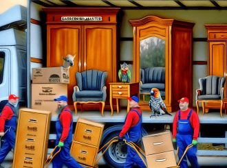 переезд в другую квартиру.