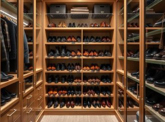 Гардеробная и хранение мужской обуви