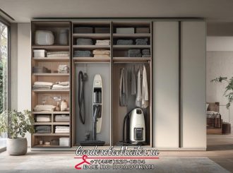 Гардеробная система с местом для пылесоса и гладильной доски: вы всё ещё ищете, куда их приткнуть рядом со свитерами?