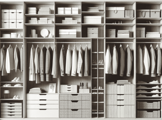 улучшите свою гардеробную комнату с элегантными и компактными системами Slim Stolos и Vitra