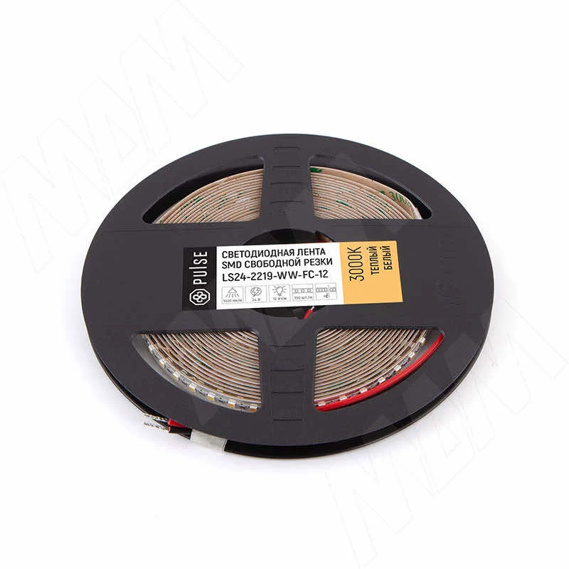 LUX лента светодиодная 2219/150, 24V, свободная резка, 5 м, CRI 90, IP20, 12W/1м, за 1м